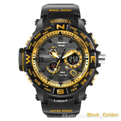SMAEL brand dual display watch men LED digital